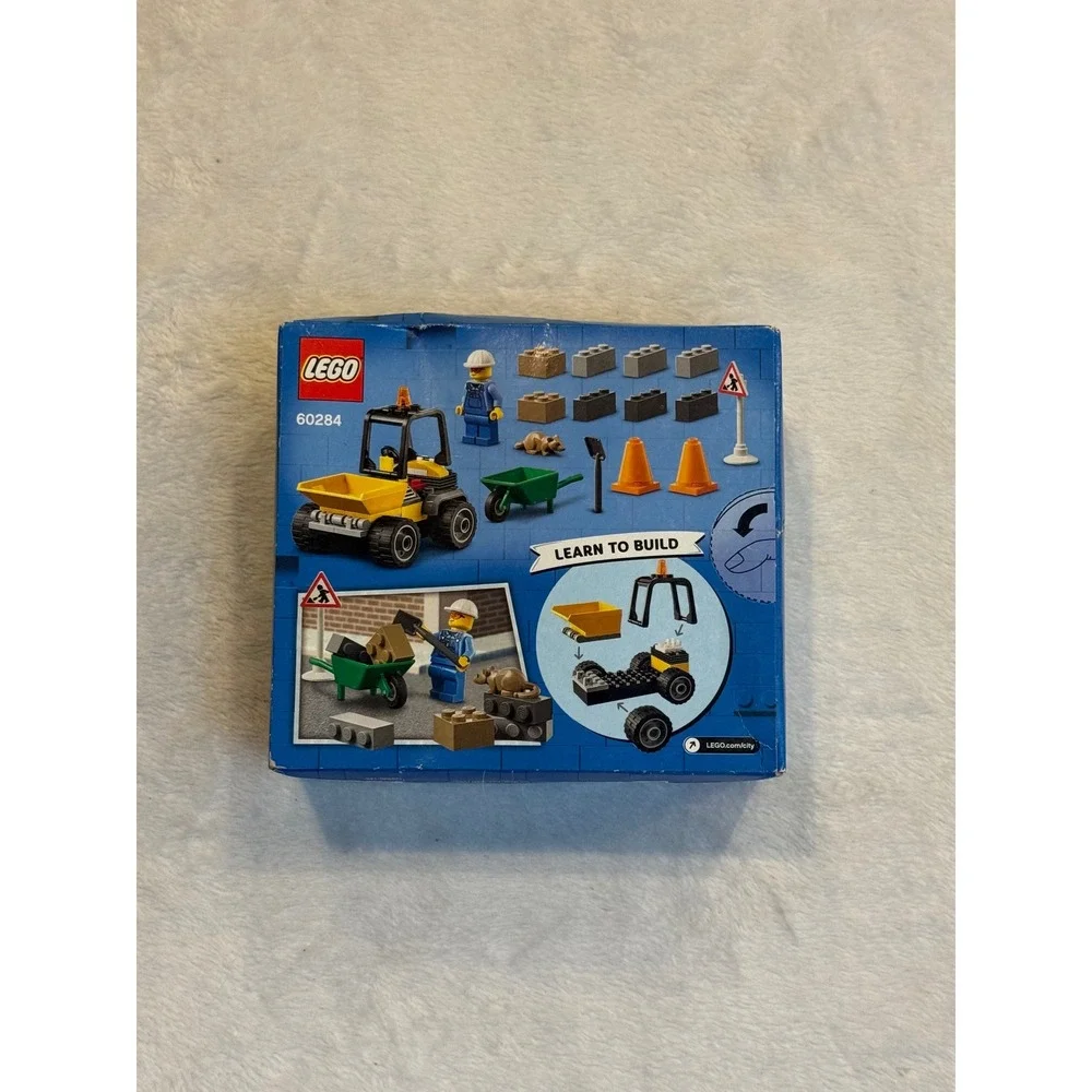 LEGO City Roadwork Truck 60284 Construction Vehicle Building Toy 58 Pcs Set - Picture 3 of 4